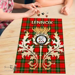 Scottish Lennox Modern Clan Tartan Puzzle - Thistle Scotland Style Scottish Plaid Tartan Plaid