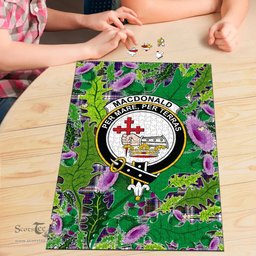 Scottish MacDonald Dress Modern Clan Tartan Puzzle - Thistle Pattern Style Scottish Plaid Tartan Plaid
