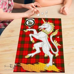 Scottish Maxwell Modern Clan Tartan Puzzle - Unicorn Style Scottish Plaid Tartan Plaid