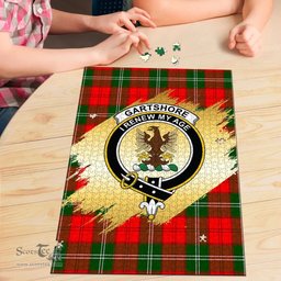Scottish Gartshore Clan Tartan Puzzle - Gold Style Scottish Plaid Tartan Plaid