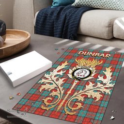 Scottish Dunbar Ancient Clan Tartan Puzzle - Thistle Scotland Style Scottish Plaid Tartan Plaid