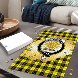 Scottish MacLeod of Lewis Modern Clan Tartan Puzzle - Gold Style Scottish Plaid Tartan Plaid