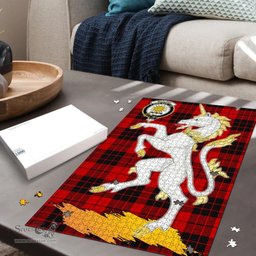 Scottish MacLeod of Raasay Clan Tartan Puzzle - Unicorn Style Scottish Plaid Tartan Plaid