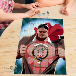 Scottish Ross Modern Clan Tartan Puzzle - Supper Hero Style Scottish Plaid Tartan Plaid