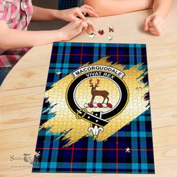 Scottish MacCorquodale Clan Tartan Puzzle - Gold Style Scottish Plaid Tartan Plaid