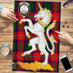 Scottish Riddell Clan Tartan Puzzle - Unicorn Style Scottish Plaid Tartan Plaid