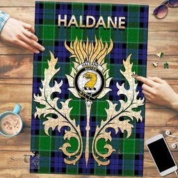 Scottish Haldane Clan Tartan Puzzle - Thistle Scotland Style Scottish Plaid Tartan Plaid