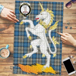 Scottish Napier Ancient Clan Tartan Puzzle - Unicorn Style Scottish Plaid Tartan Plaid