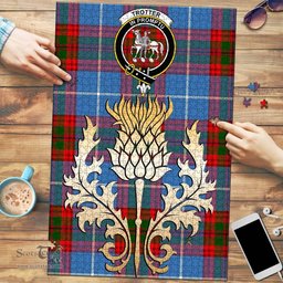 Scottish Trotter Clan Tartan Puzzle - Thistle Gold Style Scottish Plaid Tartan Plaid