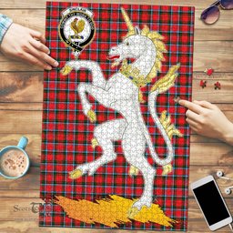 Scottish Sinclair Modern Clan Tartan Puzzle - Unicorn Style Scottish Plaid Tartan Plaid