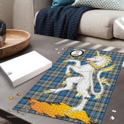 Scottish Napier Ancient Clan Tartan Puzzle - Unicorn Style Scottish Plaid Tartan Plaid