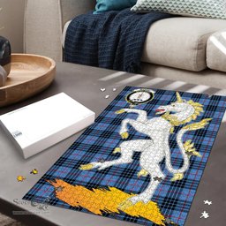 Scottish MacKay Blue Clan Tartan Puzzle - Unicorn Style Scottish Plaid Tartan Plaid