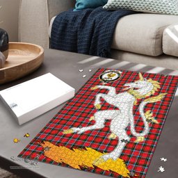Scottish Sinclair Modern Clan Tartan Puzzle - Unicorn Style Scottish Plaid Tartan Plaid