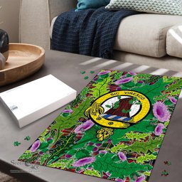Scottish Christie Clan Tartan Puzzle - Thistle Pattern Style Scottish Plaid Tartan Plaid