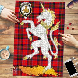 Scottish MacGillivray Modern Clan Tartan Puzzle - Unicorn Style Scottish Plaid Tartan Plaid