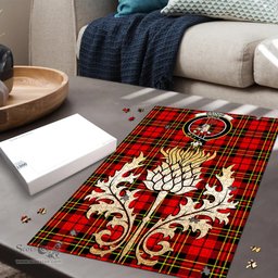 Scottish Brodie Modern Clan Tartan Puzzle - Thistle Gold Style Scottish Plaid Tartan Plaid