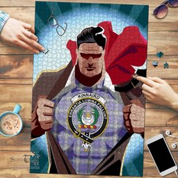 Scottish Kinnaird Clan Tartan Puzzle - Supper Hero Style Scottish Plaid Tartan Plaid