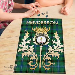Scottish Henderson Ancient Clan Tartan Puzzle - Thistle Scotland Style Scottish Plaid Tartan Plaid