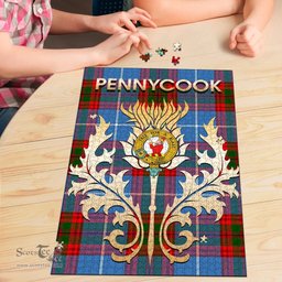 Scottish Pennycook Clan Tartan Puzzle - Thistle Scotland Style Scottish Plaid Tartan Plaid