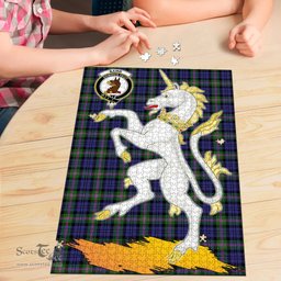 Scottish Baird Modern Clan Tartan Puzzle - Unicorn Style Scottish Plaid Tartan Plaid