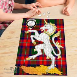 Scottish Riddell Clan Tartan Puzzle - Unicorn Style Scottish Plaid Tartan Plaid