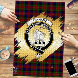 Scottish Tennant Clan Tartan Puzzle - Gold Style Scottish Plaid Tartan Plaid