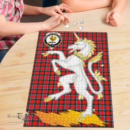Scottish Sinclair Modern Clan Tartan Puzzle - Unicorn Style Scottish Plaid Tartan Plaid