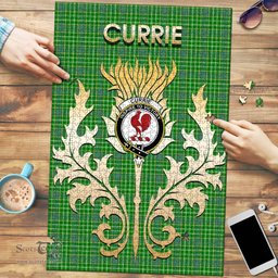 Scottish Currie Clan Tartan Puzzle - Thistle Scotland Style Scottish Plaid Tartan Plaid