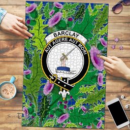 Scottish Barclay Hunting Ancient Clan Tartan Puzzle - Thistle Pattern Style Scottish Plaid Tartan Plaid