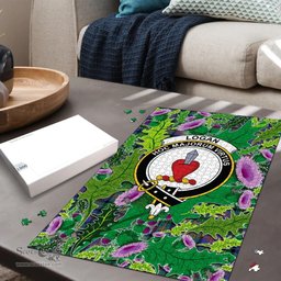 Scottish Logan Ancient Clan Tartan Puzzle - Thistle Pattern Style Scottish Plaid Tartan Plaid