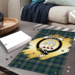 Scottish Kennedy Modern Clan Tartan Puzzle - Gold Style Scottish Plaid Tartan Plaid