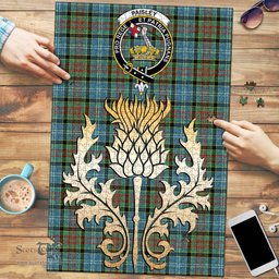Scottish Paisley Clan Tartan Puzzle - Thistle Gold Style Scottish Plaid Tartan Plaid
