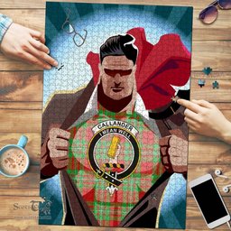Scottish Callander Modern Clan Tartan Puzzle - Supper Hero Style Scottish Plaid Tartan Plaid