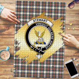 Scottish Stewart Dress Ancient Clan Tartan Puzzle - Gold Style Scottish Plaid Tartan Plaid