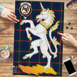 Scottish Agnew Modern Clan Tartan Puzzle - Unicorn Style Scottish Plaid Tartan Plaid
