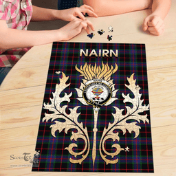 Scottish Nairn Clan Tartan Puzzle - Thistle Scotland Style Scottish Plaid Tartan Plaid