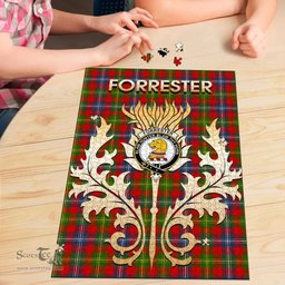 Scottish Forrester Clan Tartan Puzzle - Thistle Scotland Style Scottish Plaid Tartan Plaid