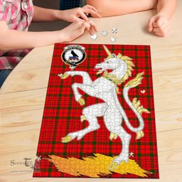 Scottish MacDonnell of Keppoch Modern Clan Tartan Puzzle - Unicorn Style Scottish Plaid Tartan Plaid
