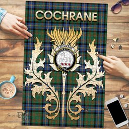 Scottish Cochrane Ancient Clan Tartan Puzzle - Thistle Scotland Style Scottish Plaid Tartan Plaid