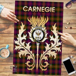 Scottish Carnegie Modern Clan Tartan Puzzle - Thistle Scotland Style Scottish Plaid Tartan Plaid