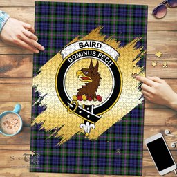 Scottish Baird Modern Clan Tartan Puzzle - Gold Style Scottish Plaid Tartan Plaid