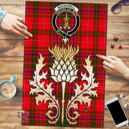 Scottish MacDowall Clan Tartan Puzzle - Thistle Gold Style Scottish Plaid Tartan Plaid