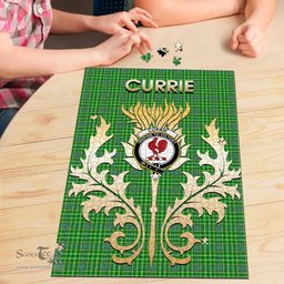 Scottish Currie Clan Tartan Puzzle - Thistle Scotland Style Scottish Plaid Tartan Plaid