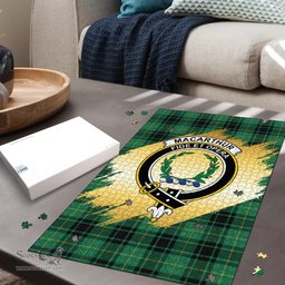 Scottish MacArthur Ancient Clan Tartan Puzzle - Gold Style Scottish Plaid Tartan Plaid