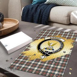 Scottish Stewart Dress Ancient Clan Tartan Puzzle - Gold Style Scottish Plaid Tartan Plaid