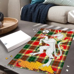 Scottish Gibson Clan Tartan Puzzle - Unicorn Style Scottish Plaid Tartan Plaid