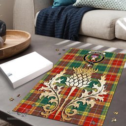 Scottish Buchanan Old Sett Clan Tartan Puzzle - Thistle Gold Style Scottish Plaid Tartan Plaid