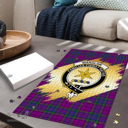 Scottish Wardlaw Modern Clan Tartan Puzzle - Gold Style Scottish Plaid Tartan Plaid