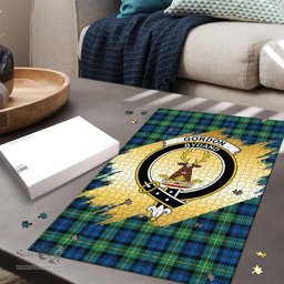 Scottish Gordon Ancient Clan Tartan Puzzle - Gold Style Scottish Plaid Tartan Plaid