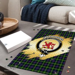 Scottish Farquharson Modern Clan Tartan Puzzle - Gold Style Scottish Plaid Tartan Plaid